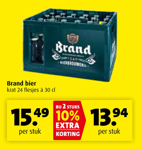 Brand   krat bier folder aanbieding bij  Boni - details