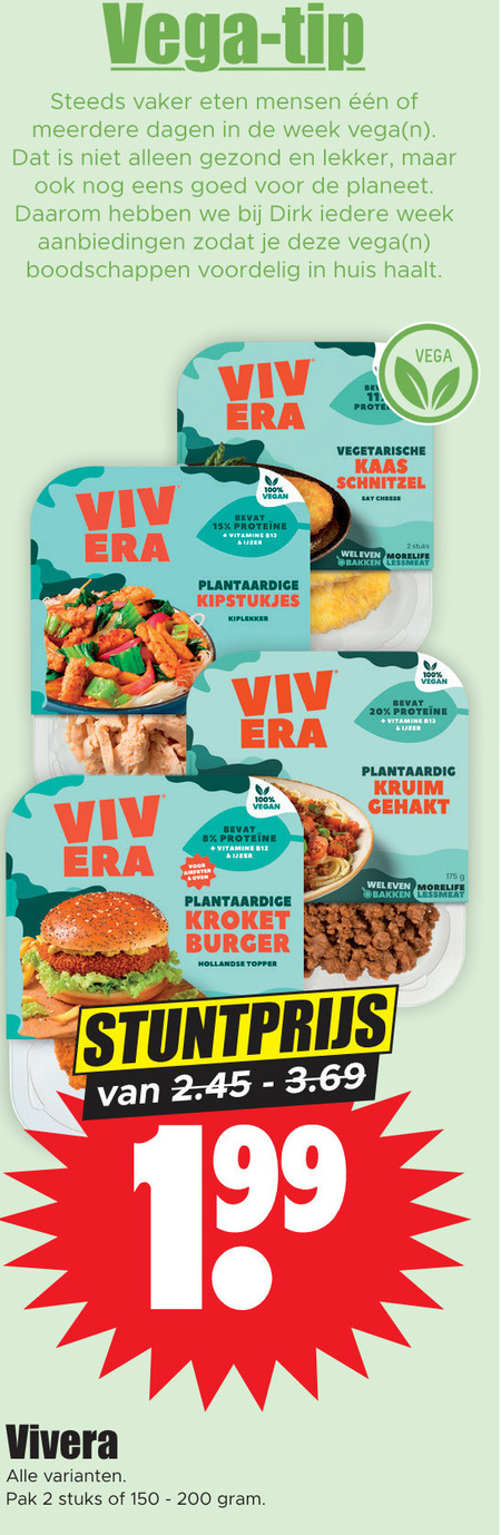 Vivera   vegetarisch folder aanbieding bij  Dirk - details