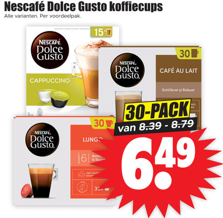 Nescafe   dolce gusto capsules folder aanbieding bij  Dirk - details