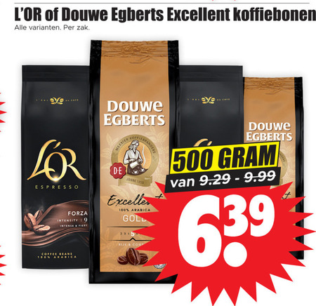 Douwe Egberts L Or   koffiebonen folder aanbieding bij  Dirk - details