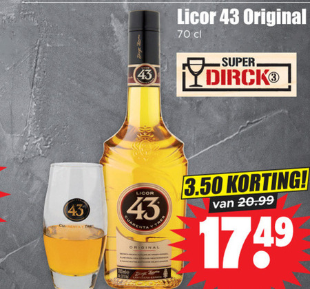 Licor 43   likeur folder aanbieding bij  Dirk - details