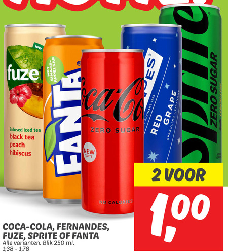 Fernandes   ice tea, frisdrank folder aanbieding bij  Dekamarkt - details