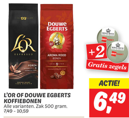 Douwe Egberts L Or   koffiebonen folder aanbieding bij  Dekamarkt - details