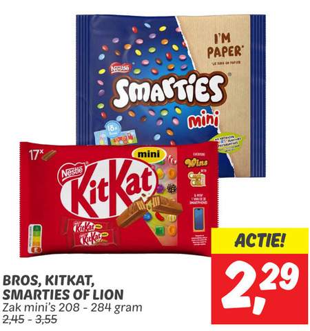 KitKat   mini chocoladerepen folder aanbieding bij  Dekamarkt - details