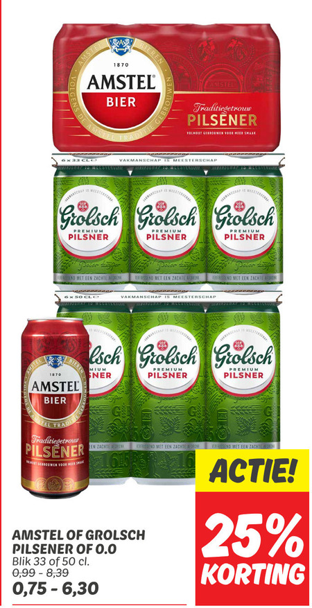 Grolsch   blikje bier folder aanbieding bij  Dekamarkt - details