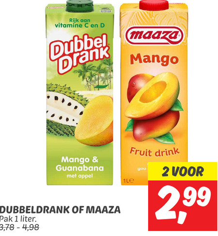 Maaza   fruitdrank folder aanbieding bij  Dekamarkt - details