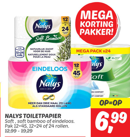 Nalys   toiletpapier folder aanbieding bij  Dekamarkt - details