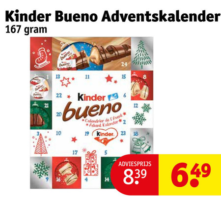 Kinder Bueno   adventskalender folder aanbieding bij  Kruidvat - details