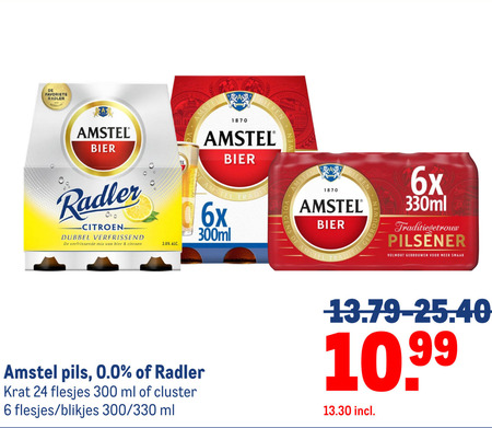 Amstel   radler bier, alcoholvrij bier folder aanbieding bij  Makro - details