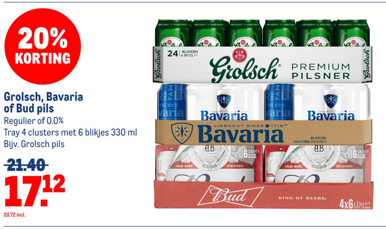 Grolsch   blikje bier folder aanbieding bij  Makro - details