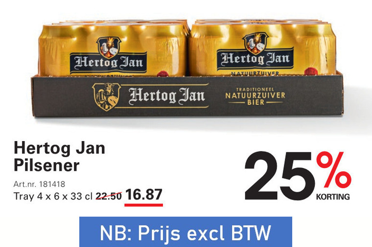 Hertog Jan   blikje bier folder aanbieding bij  Sligro - details