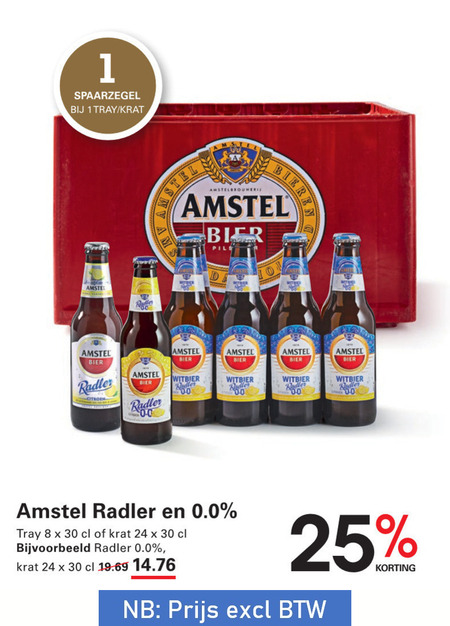 Amstel   radler bier, alcoholvrij bier folder aanbieding bij  Sligro - details