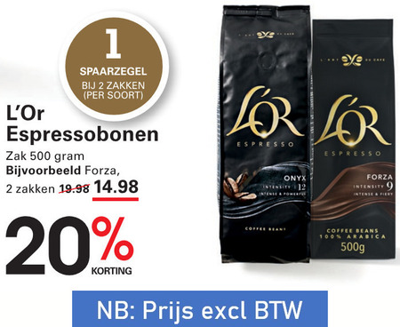 Douwe Egberts L Or   koffiebonen folder aanbieding bij  Sligro - details