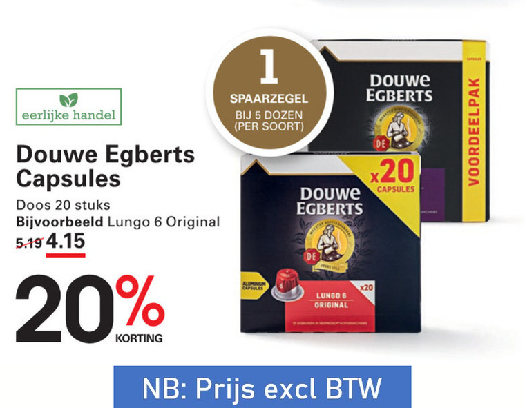 Douwe Egberts   koffiecups folder aanbieding bij  Sligro - details