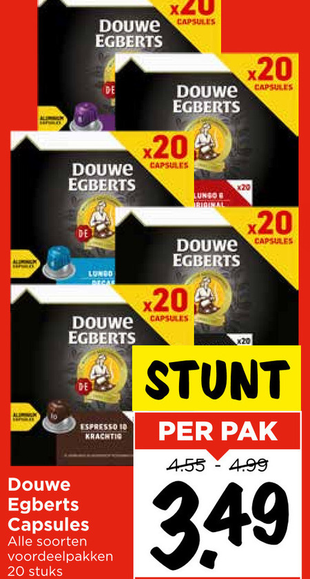 Douwe Egberts   koffiecups folder aanbieding bij  Vomar - details