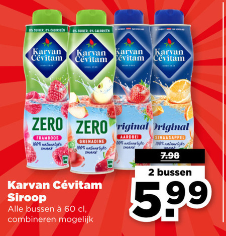 Karvan Cevitam   limonadesiroop folder aanbieding bij  Plus - details