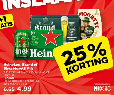 Brand   blikje bier folder aanbieding bij  Plus - details