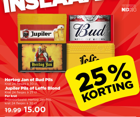 Hertog Jan   krat bier folder aanbieding bij  Plus - details