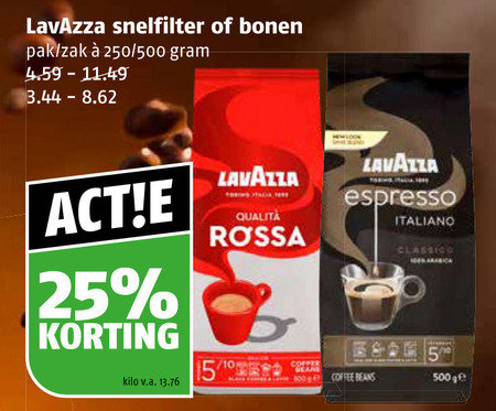 Lavazza   koffiebonen, koffie folder aanbieding bij  Poiesz - details