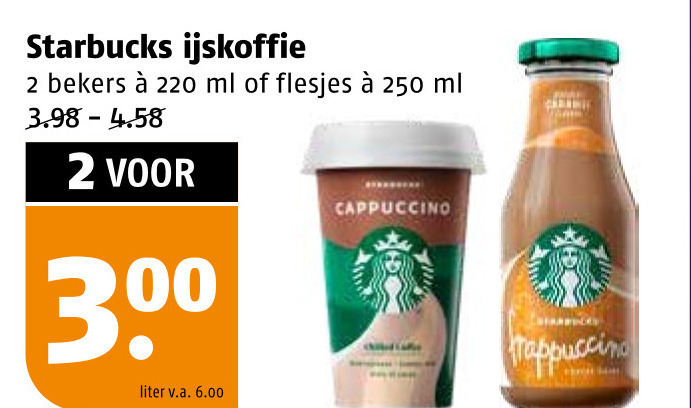 Starbucks   ijskoffie folder aanbieding bij  Poiesz - details