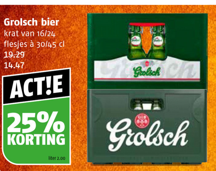 Grolsch   krat bier folder aanbieding bij  Poiesz - details