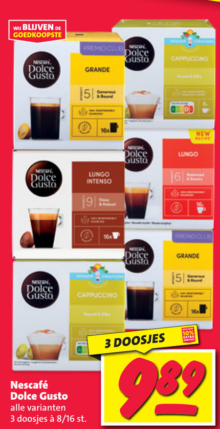 Nescafe   dolce gusto capsules folder aanbieding bij  Nettorama - details