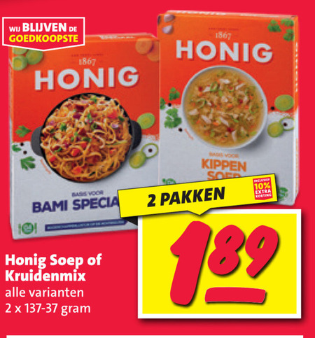 Honig   maaltijdmix, soep folder aanbieding bij  Nettorama - details