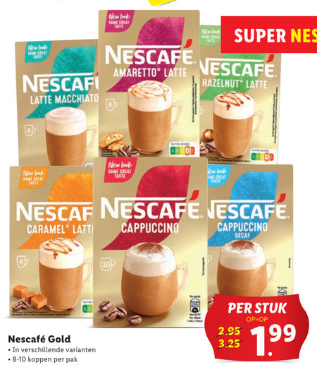 Nescafe   oploskoffie folder aanbieding bij  Lidl - details