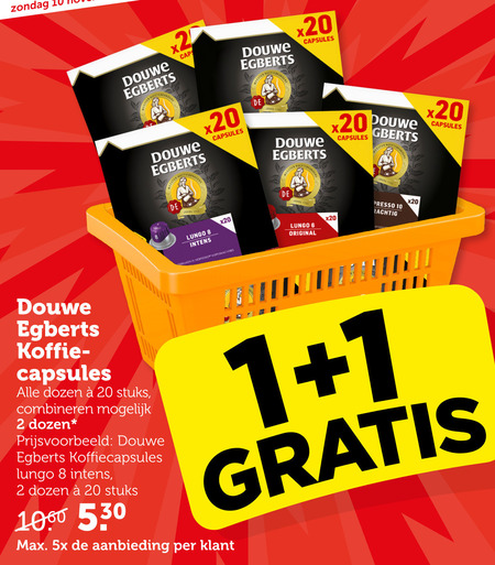 Douwe Egberts   koffiecups folder aanbieding bij  Coop - details