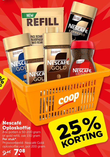 Nescafe   oploskoffie folder aanbieding bij  Coop - details