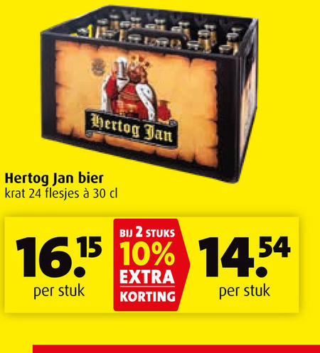 Hertog Jan   krat bier folder aanbieding bij  Boni - details