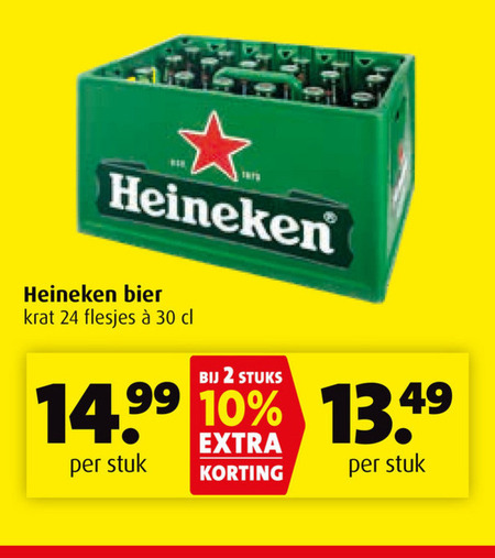 Heineken   krat bier folder aanbieding bij  Boni - details