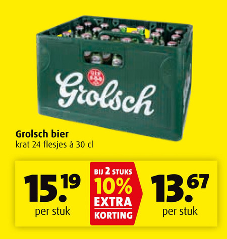 Grolsch   krat bier folder aanbieding bij  Boni - details