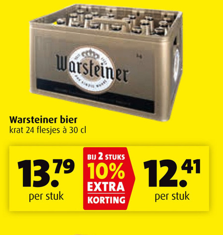 Warsteiner   krat bier folder aanbieding bij  Boni - details