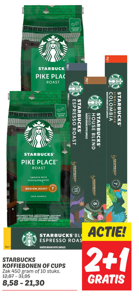 Starbucks   koffiebonen, koffiecups folder aanbieding bij  Dekamarkt - details