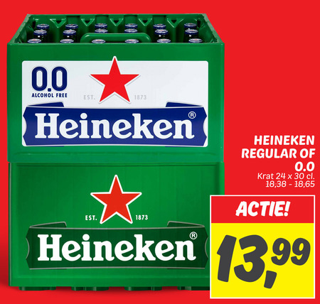 Heineken 0.0   krat bier folder aanbieding bij  Dekamarkt - details