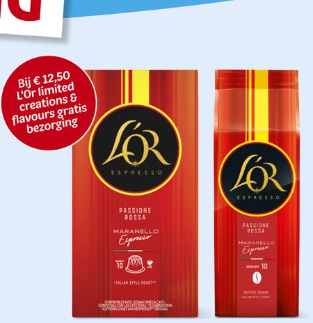 Douwe Egberts L Or   koffiecups folder aanbieding bij  Hoogvliet - details