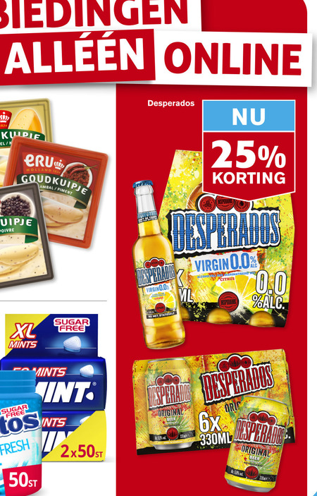 Desperados   speciaalbier folder aanbieding bij  Hoogvliet - details