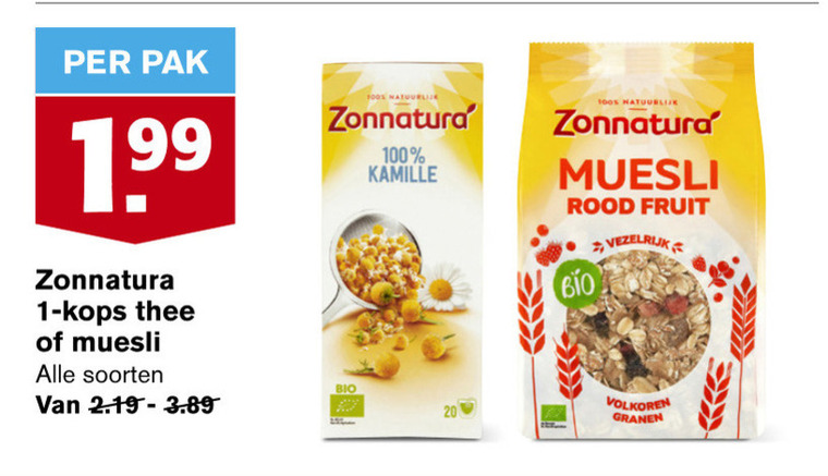 Zonnatura   thee folder aanbieding bij  Hoogvliet - details