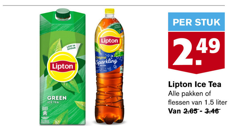 Lipton   ice tea folder aanbieding bij  Hoogvliet - details