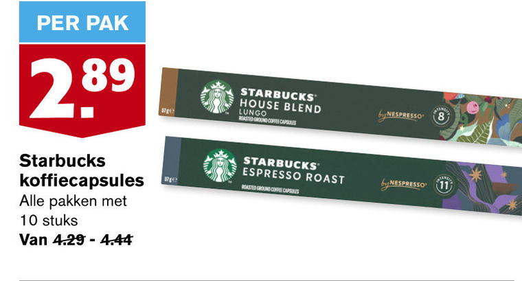 Starbucks   koffiecups folder aanbieding bij  Hoogvliet - details