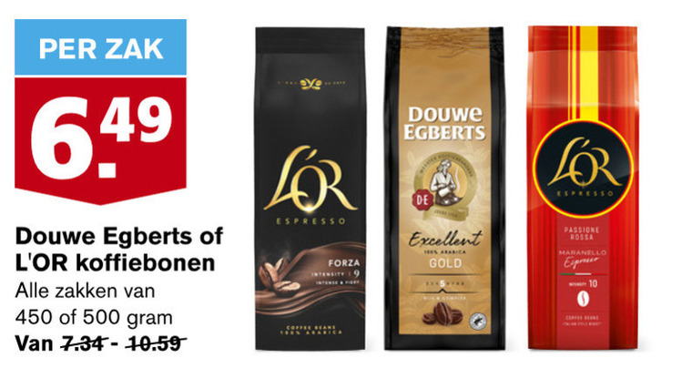 Douwe Egberts L Or   koffiebonen folder aanbieding bij  Hoogvliet - details