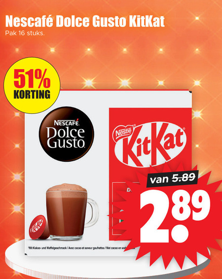 Nescafe   dolce gusto capsules folder aanbieding bij  Dirk - details