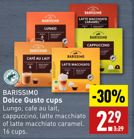 Barissimo   dolce gusto capsules folder aanbieding bij  Aldi - details