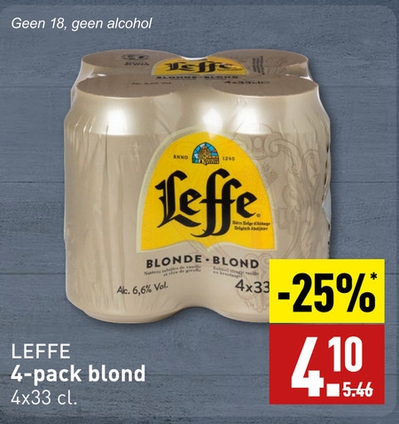 Leffe   blikje bier folder aanbieding bij  Aldi - details