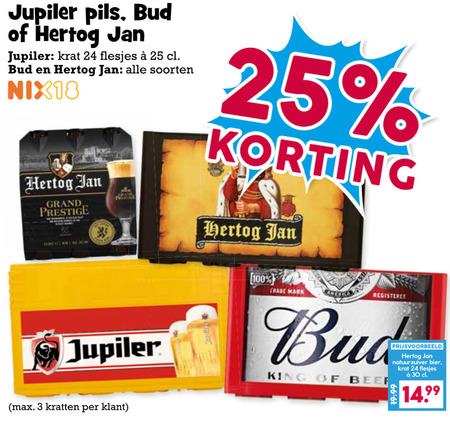 Hertog Jan   krat bier folder aanbieding bij  Boons Markt - details