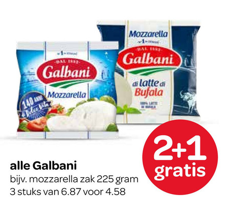 Galbani   mozzarella folder aanbieding bij  Spar - details