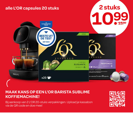 Douwe Egberts L Or   koffiecups folder aanbieding bij  Spar - details