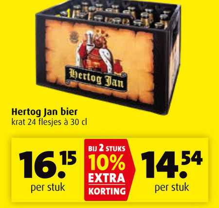 Hertog Jan   krat bier folder aanbieding bij  Boni - details