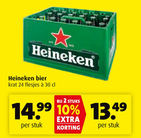 Heineken   krat bier folder aanbieding bij  Boni - details